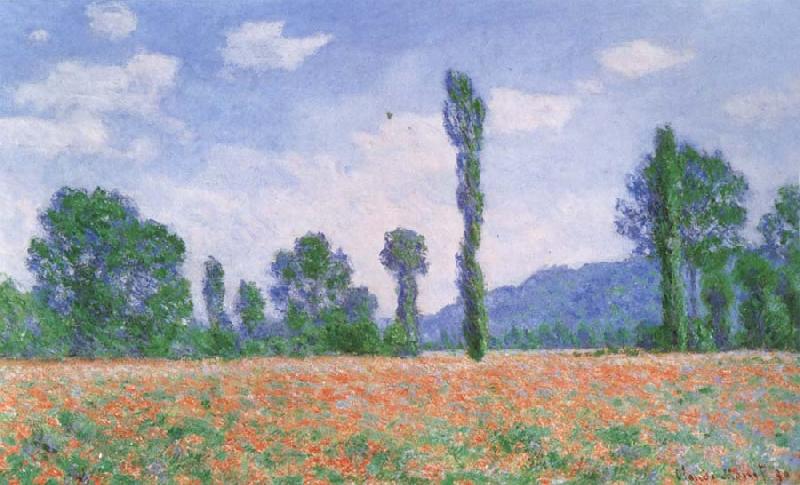 Claude Monet Poppy Field at Giverny Sweden oil painting art